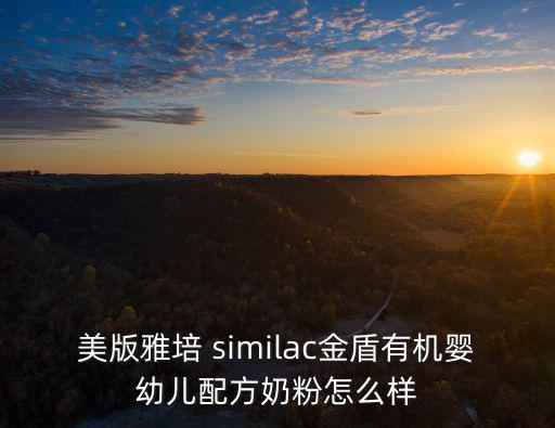 美版雅培 similac金盾有機(jī)嬰幼兒配方奶粉怎么樣