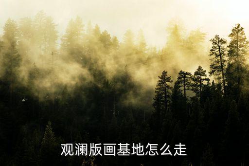 觀瀾版畫基地怎么走