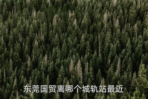 東莞國貿離哪個城軌站最近
