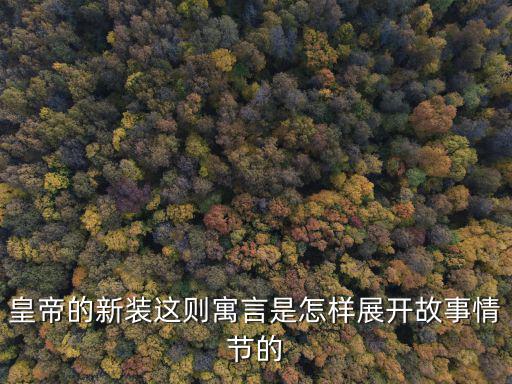 皇帝的新裝故事，皇帝的新裝這則寓言是怎樣展開故事情節的