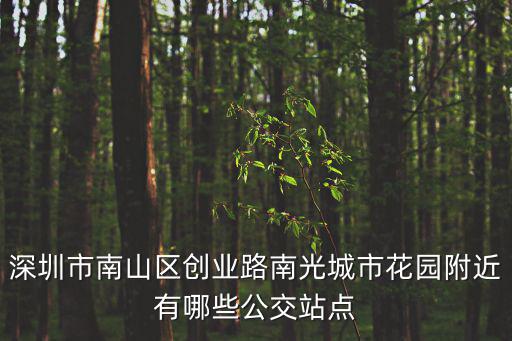 深圳南光城市花園，深圳市南山區(qū)創(chuàng)業(yè)路南光城市花園附近有哪些公交站點(diǎn)