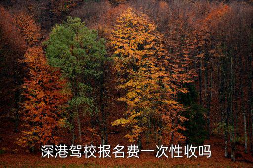 深港駕校報名費一次性收嗎