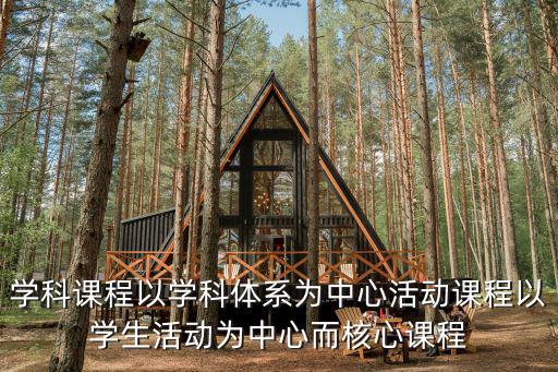 學科課程以學科體系為中心活動課程以學生活動為中心而核心課程