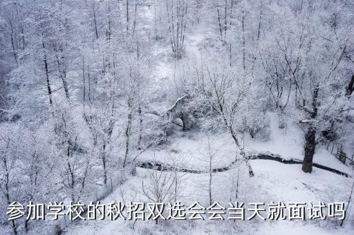 參加學(xué)校的秋招雙選會(huì)會(huì)當(dāng)天就面試嗎