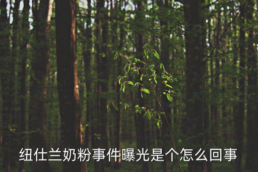 紐仕蘭奶粉事件曝光是個怎么回事