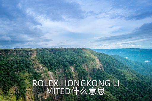 ROLEX HONGKONG LIMITED什么意思