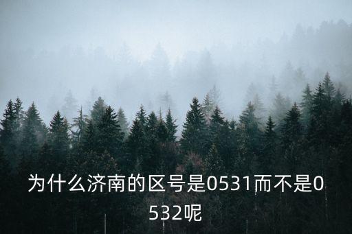 為什么濟南的區號是0531而不是0532呢