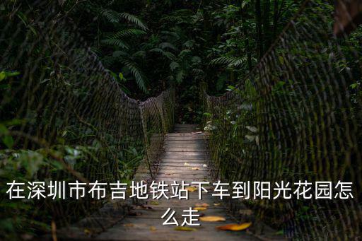 在深圳市布吉地鐵站下車到陽光花園怎么走