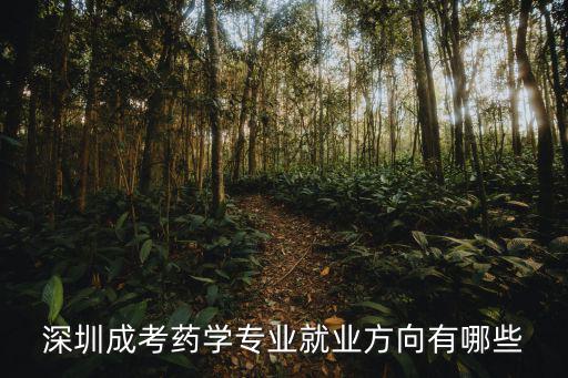 深圳成考藥學專業就業方向有哪些