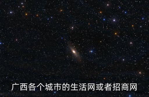 城市生活網，廣西各個城市的生活網或者招商網