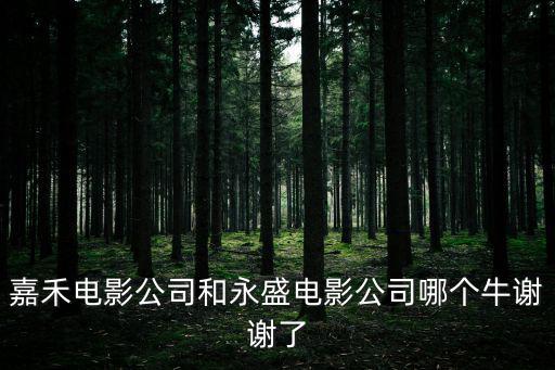 嘉禾電影公司和永盛電影公司哪個牛謝謝了