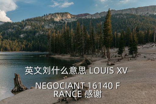 英文劉什么意思 LOUIS XV NEGOCIANT 16140 FRANCE 感謝