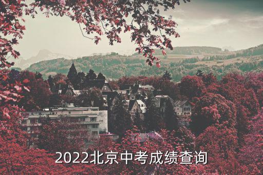 2022北京中考成績查詢
