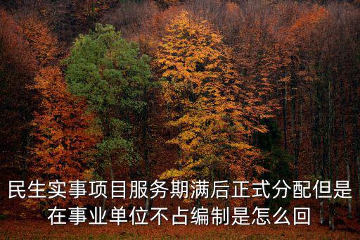 民生實事項目服務期滿后正式分配但是在事業單位不占編制是怎么回