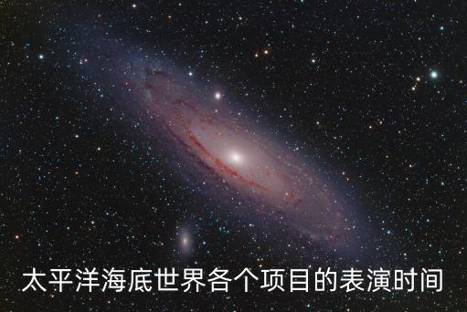 太平洋海底世界各個項目的表演時間