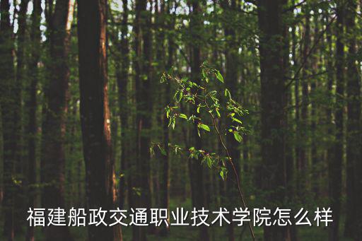 福建船政交通職業技術學院怎么樣