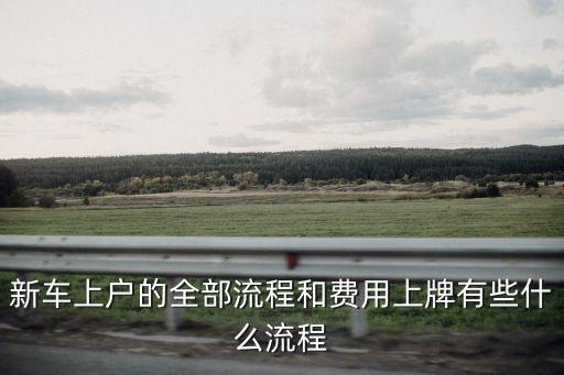 新車上戶的全部流程和費用上牌有些什么流程