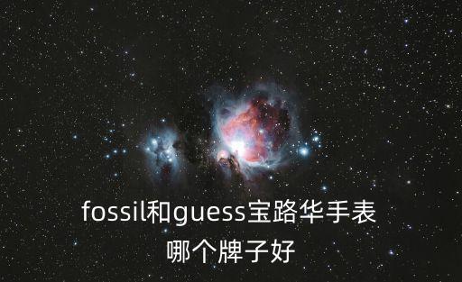 fossil和guess寶路華手表哪個牌子好