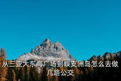 從三亞大東海廣場到蜈支洲島怎么去做幾路公交