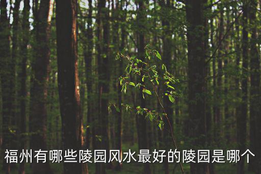 福州有哪些陵園風水最好的陵園是哪個
