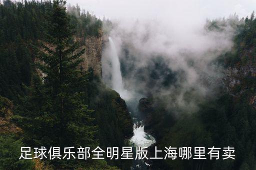 足球全明星，足球俱樂部全明星版上海哪里有賣