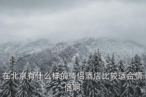 在北京有什么樣的情侶酒店比較適合情侶啊