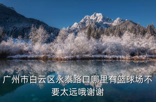 廣州市白云區(qū)永泰路口哪里有籃球場不要太遠(yuǎn)哦謝謝