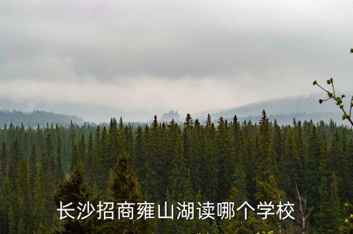 長沙招商雍山湖讀哪個學校