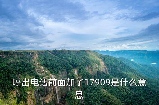 呼出電話前面加了17909是什么意思