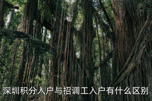 深圳積分入戶與招調工入戶有什么區別