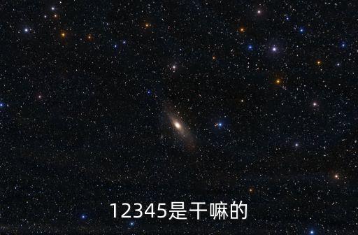12345是干嘛的