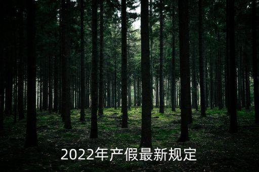 產假政策，2022年產假最新規定