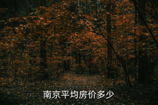 南京平均房價多少