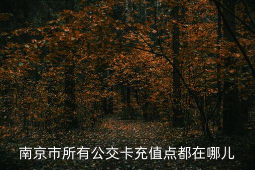 南京市所有公交卡充值點都在哪兒