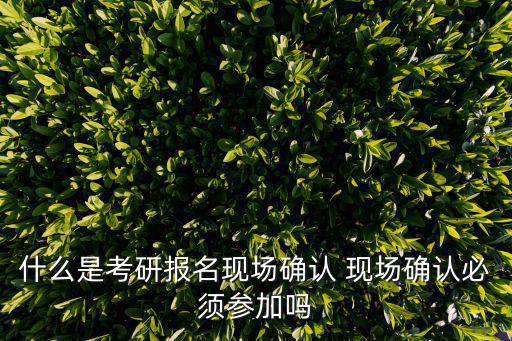 什么是考研報名現場確認 現場確認必須參加嗎