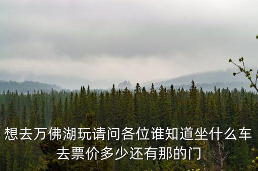 想去萬佛湖玩請問各位誰知道坐什么車去票價多少還有那的門