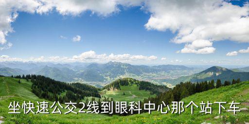 坐快速公交2線到眼科中心那個站下車