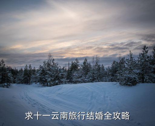 求十一云南旅行結婚全攻略