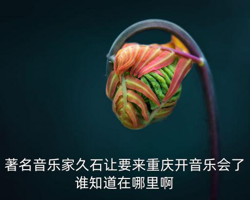 著名音樂(lè)家久石讓要來(lái)重慶開(kāi)音樂(lè)會(huì)了誰(shuí)知道在哪里啊