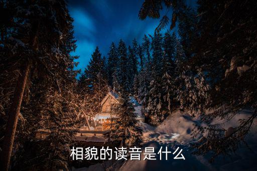 相貌的讀音是什么