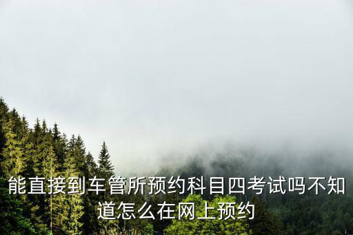 能直接到車管所預約科目四考試嗎不知道怎么在網上預約