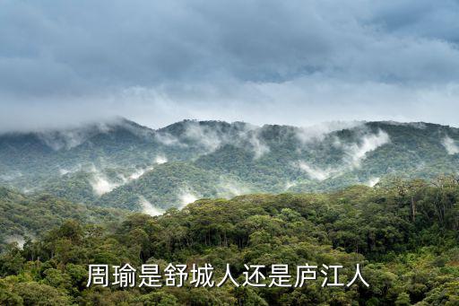 周瑜是舒城人還是廬江人