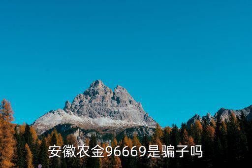 安徽農金96669是騙子嗎
