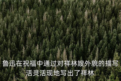 魯迅在祝福中通過對祥林嫂外貌的描寫活靈活現地寫出了祥林
