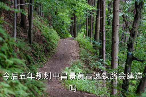 今后五年規劃中昌景黃高速鐵路會建造嗎