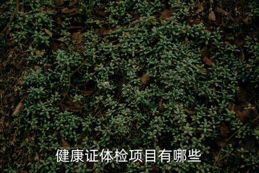 健康證體檢項目有哪些