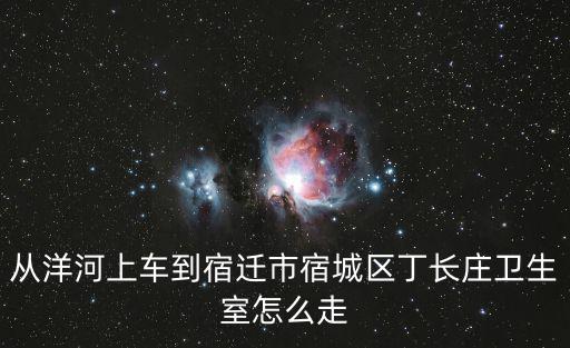 從洋河上車到宿遷市宿城區丁長莊衛生室怎么走
