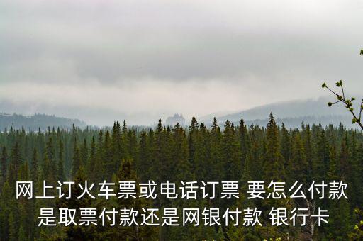 網(wǎng)上訂火車(chē)票或電話訂票 要怎么付款 是取票付款還是網(wǎng)銀付款 銀行卡