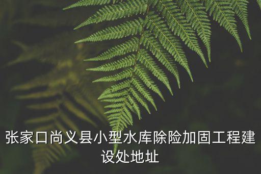 張家口尚義縣小型水庫除險加固工程建設處地址