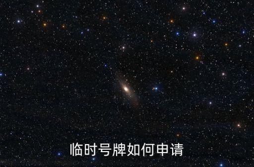 臨時號牌如何申請